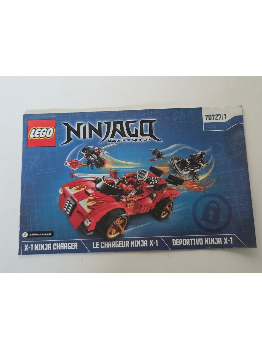 LEGO Ninjago Masters of Spinjitzu Instruction Manual Booklet Set 70727 X-1 Ninja
